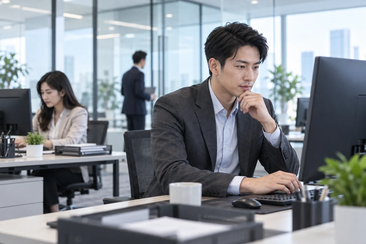 Procurement professionals working in a modern office